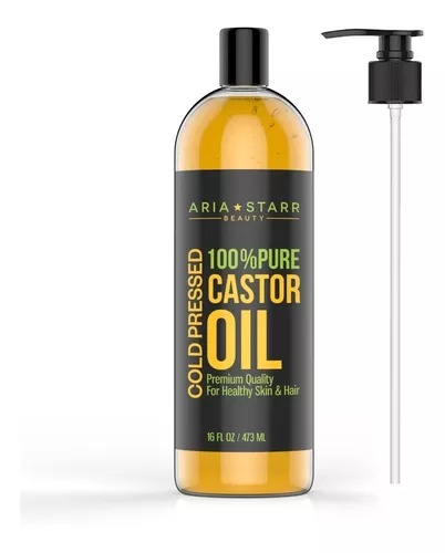 Aria Starr Aceite De Ricino, Castor Oil 100 % Puro, 473ml