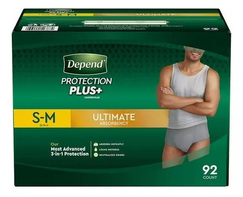 Depend Protección Plus Ultimate Hombre S - M - 92 Cantidad