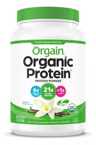 Orgain, Organic Protein Powder, Plant Vanilla Bean, 1.24 Kg 