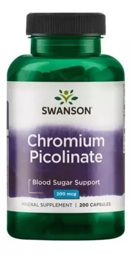 Swanson Chromium Picolinate 200 Mcg, 200 Cáps. 