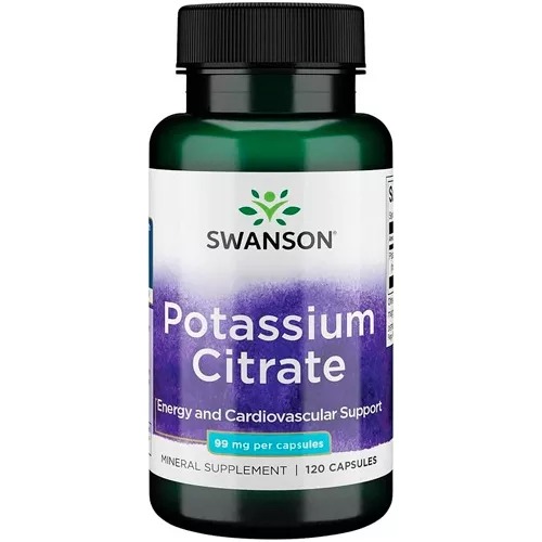 Swanson Citrato De Potasio 99 Mg 120 Cáps. 