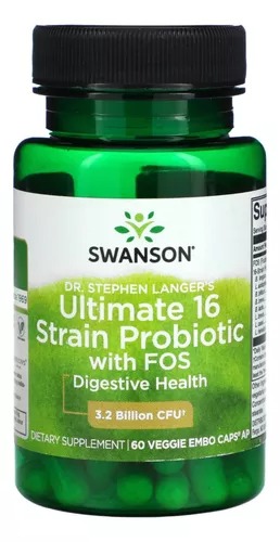 Swanson Dr. Stephen Ultimate 16 Strain Probiotic Fos/60 Cáps. 