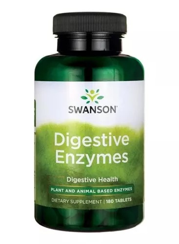 Swanson Enzimas Digestivas,  180 Tabletas. 