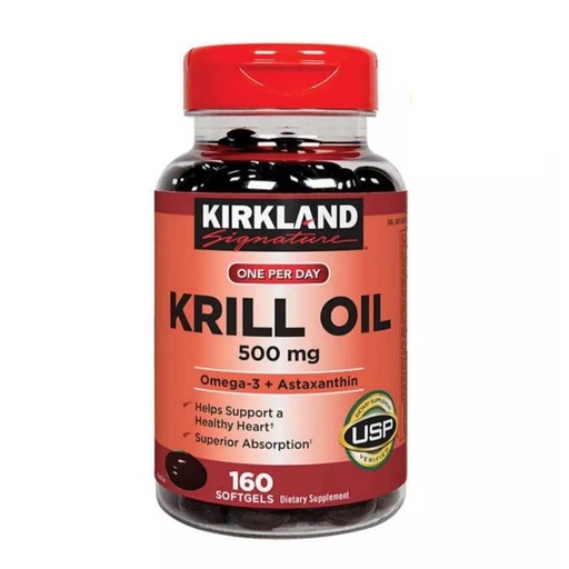 [901453] Kirkland Signature Krill Oil 500 mg 160 Softgels
