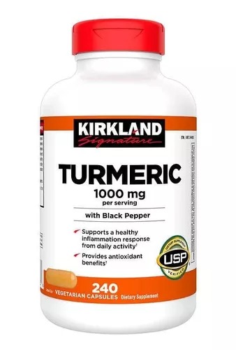[1444893] Kirkland Turmeric 1000 Mg. Con Pimienta Negra 240 Cáps. 