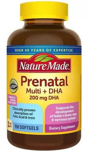 [580664] Nature Made Prenatal Multi + Dha 200mg, 150 Cáps.  Blanda