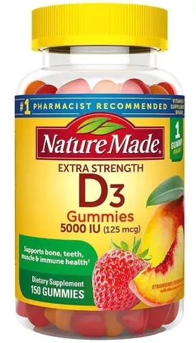 [1442344] Vitamina D3 Nature Made 5.000ui/ 150 Gomitas.